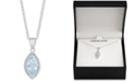 Macy's Blue Topaz Marquise 18" Pendant Necklace (1-1/5 ct. t.w.) in Sterling Silver